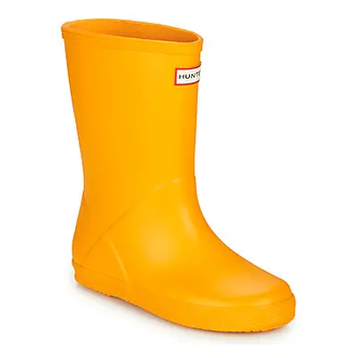 Hunter KIDS FIRST CLASSIC boys's Children's Wellington Boots in Yellow