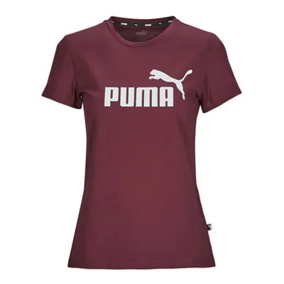 Puma ESS LOGO TEE (S) women's T shirt in Purple