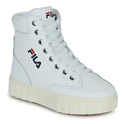 Fila SANDBLAST HIGH girls's Children's Shoes (High-top Trainers) in White