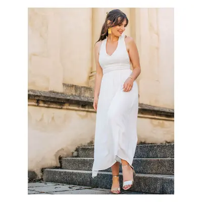 Céleste JULIA women's Long Dress in White