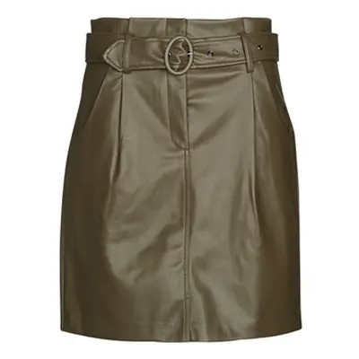 Vila VICHOOSY HW COATED SKIRT women's Skirt in Brown