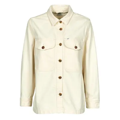 Lee SERVICE OVERSHIRT women's Denim jacket in Beige