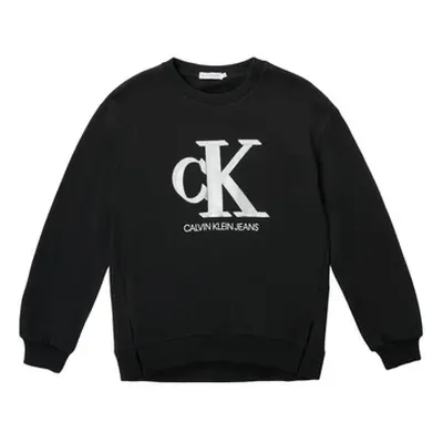 Calvin Klein Jeans POLLI girls's Children's Sweatshirt in Black