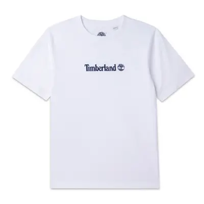 Timberland T25T27-10B boys's Children's T shirt in White