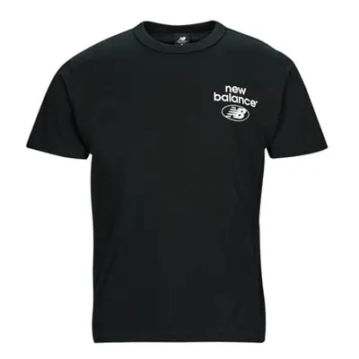 New Balance Essentials Logo T-Shirt men's T shirt in Black