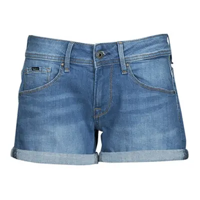 Pepe jeans SIOUXIE women's Shorts in Blue