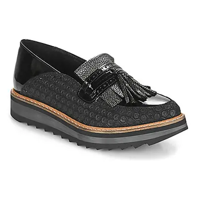 Regard RINOVI V2 COMET NERO women's Loafers / Casual Shoes in Black