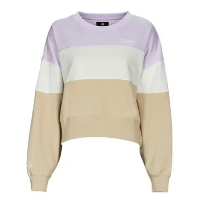 Converse COLOR-BLOCKED CHAIN STITCH women's Sweatshirt in Purple