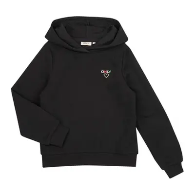 Only KOGNOOMI L/S LOGO HOOD SWT NOOS girls's Children's Sweatshirt in Black