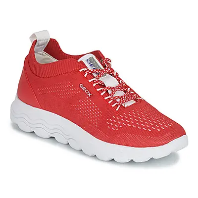 Geox D SPHERICA A women's Shoes (Trainers) in Red