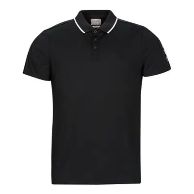 Guess PAUL PIQUE TAPE men's Polo shirt in Black