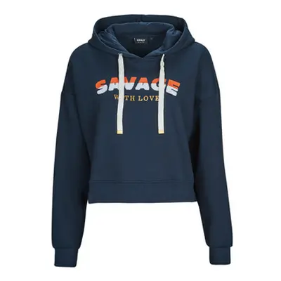 Only ONLPIXA L/S HOOD CS SWT women's Sweatshirt in Marine