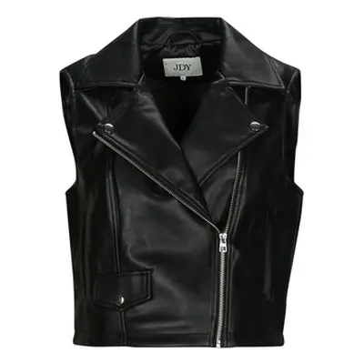 JDY JDYNEWETTA FAUX LEATHER WAISTC. OTW SIE women's Leather jacket in Black