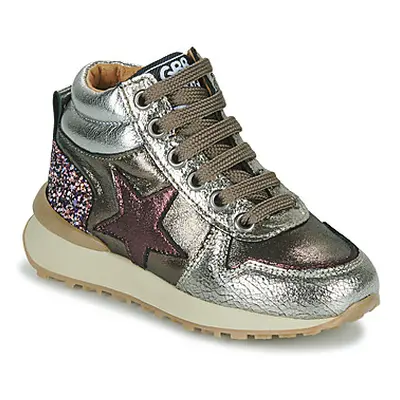 GBB ROGELLE girls's Children's Shoes (High-top Trainers) in Silver