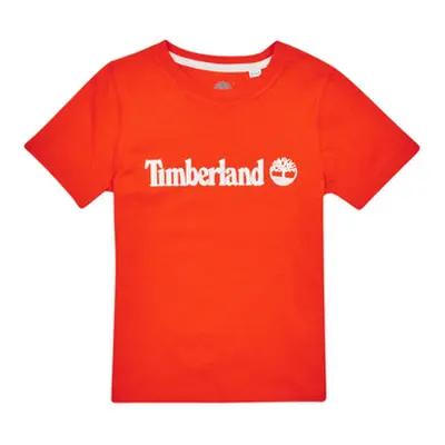 Timberland T25T77 boys's Children's T shirt in Red