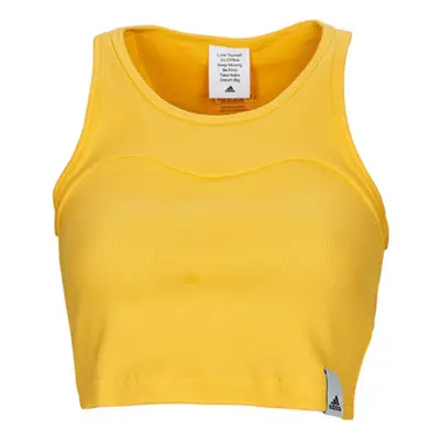 Adidas LNG RIB TANK women's Vest top in Yellow