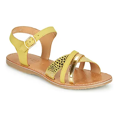 Geox J SANDAL EOLIE GIRL girls's Children's Sandals in Yellow