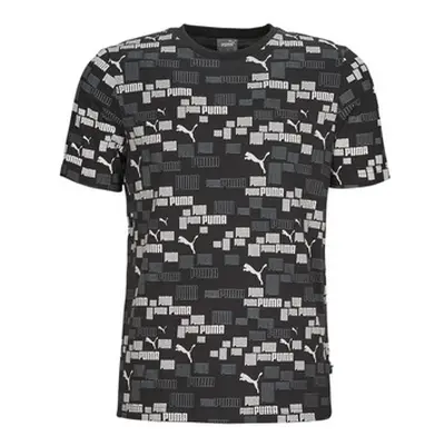 Puma ESS+ LOGO LAB AOP TEE men's T shirt in Black