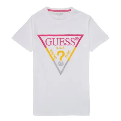 Guess H1RJ05-K8HM0-P66P boys's Children's T shirt in White