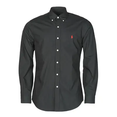 Polo Ralph Lauren CHEMISE AJUSTEE EN POPLINE DE COTON COL BOUTONNE LOGO PONY PLAY men's Long sle