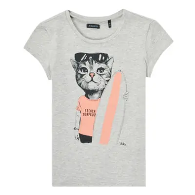 Ikks ECODU girls's Children's T shirt in Grey