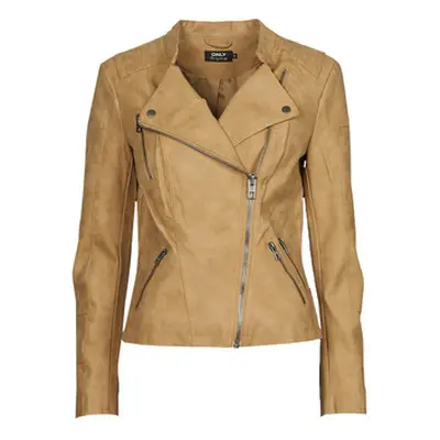 Only ONLAVA women's Leather jacket in Brown