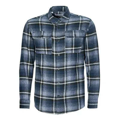 Selected SLHREGSCOT CHECK SHIRT men's Long sleeved Shirt in Blue