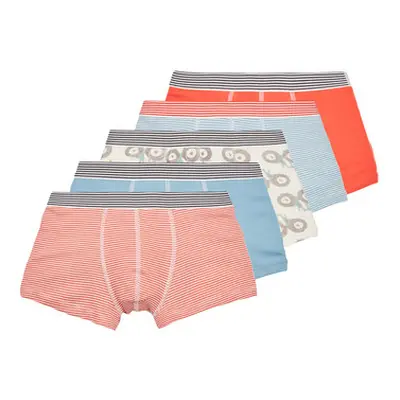 Petit Bateau BOXERS PETIT BATEAU PACK X5 boys's Boxer shorts in Multicolour