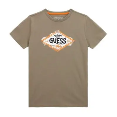 Guess L4RI23 boys's Children's T shirt in Kaki