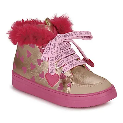 Agatha Ruiz de la Prada BETTYS girls's Children's Shoes (High-top Trainers) in Gold