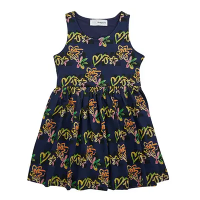 Desigual VEST_TESS girls's Children's dress in Marine