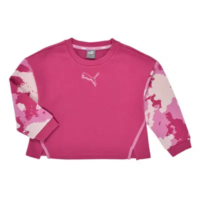 Puma ALPHA CREW girls's Children's Sweatshirt in Pink