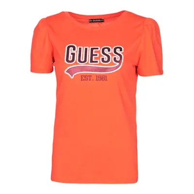 Guess SS CN MARISOL TEE women's T shirt in Red