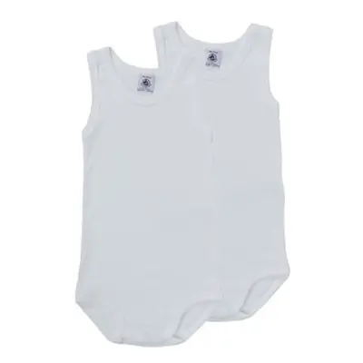 Petit Bateau POL boys's Sleepsuits in White