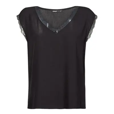 Only ONLJASMINA women's T shirt in Black