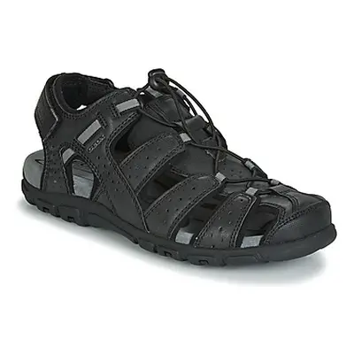 Geox UOMO SANDAL STRADA men's Sandals in Black