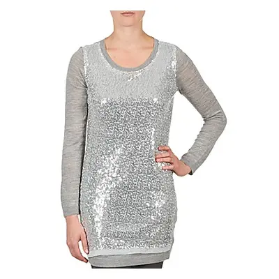 La City PULL SEQUINS women's Tunic dress in Silver