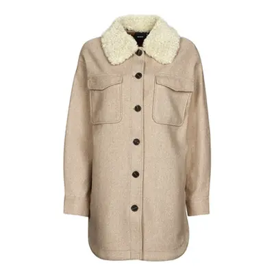 Vero Moda VMOLLIE women's Coat in Beige