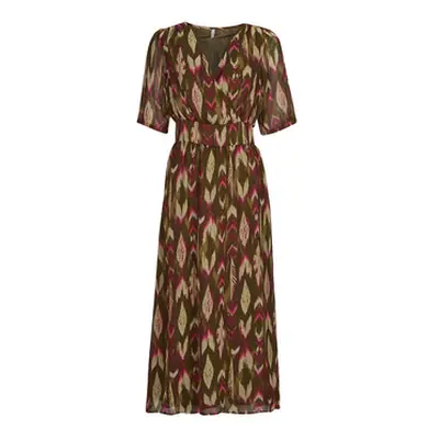 Only ONLPAM LIFE 2/4 MIDI DRESS PTM women's Long Dress in Brown