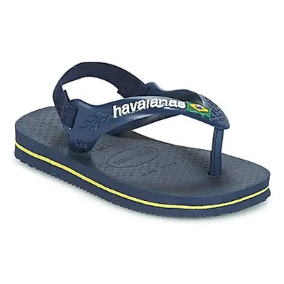 Havaianas BABY BRASIL LOGO girls's Children's Flip flops / Sandals in Blue