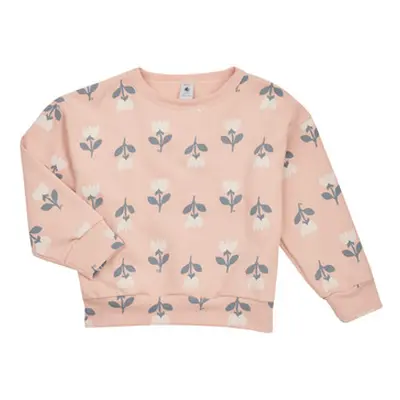 Petit Bateau FORTI girls's Children's Sweatshirt in Pink