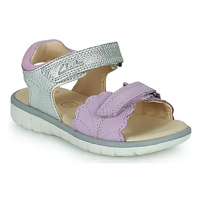 Clarks Roam Wing K. girls's Children's Sandals in Silver