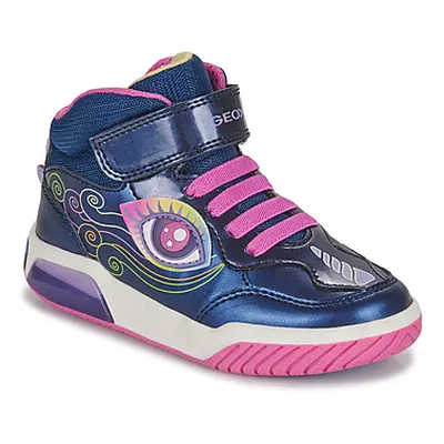 Geox J INEK GIRL B girls's Children's Shoes (High-top Trainers) in Marine