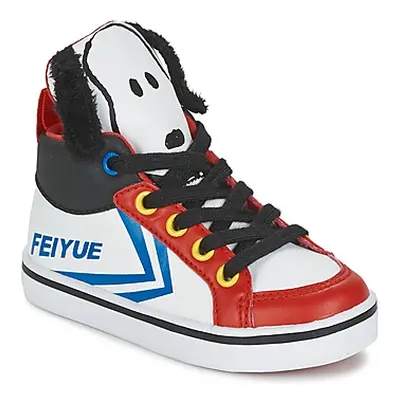 Feiyue DELTA MID PEANUTS girls's Children's Shoes (High-top Trainers) in White