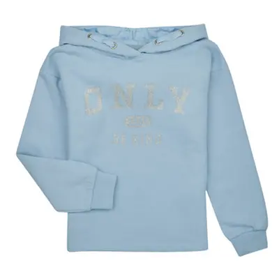 Only KOGWENDY L/S LOGO HOOD CP SWT girls's Children's Sweatshirt in Blue