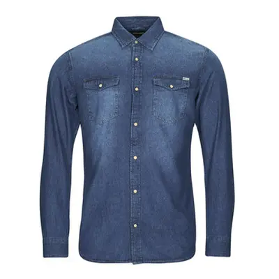 Jack & Jones JJESHERIDAN SHIRT L/S men's Long sleeved Shirt in Blue