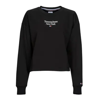 Tommy Jeans TJW BXY ESSENTIAL LOGO 1 CREW women's Sweatshirt in Black