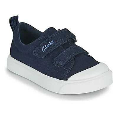 Clarks CITY BRIGHT T boys's Children's Shoes (Trainers) in Marine