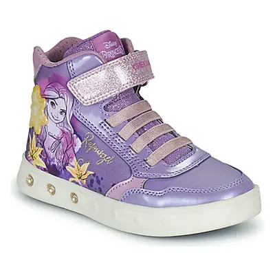 Geox J SKYLIN GIRL G girls's Children's Shoes (High-top Trainers) in Purple