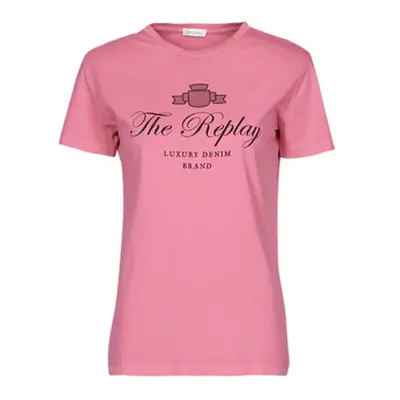 Replay W3572A women's T shirt in Pink